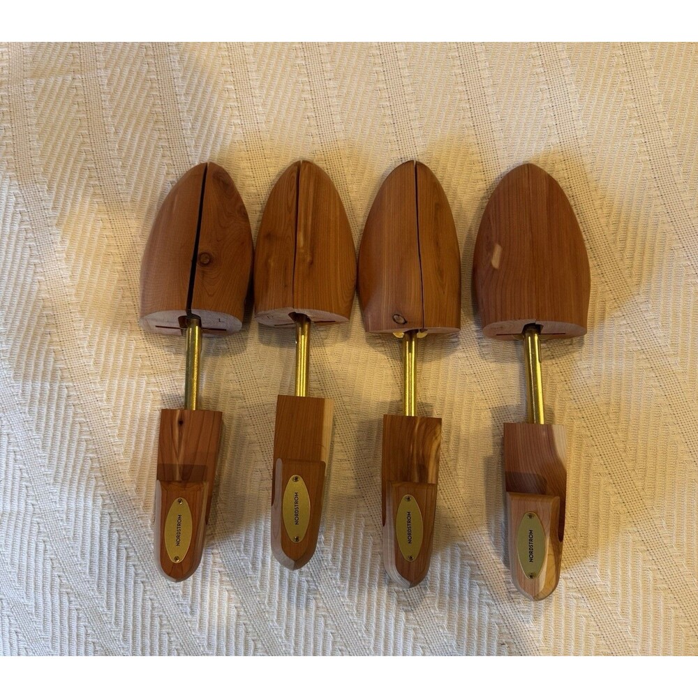 Nordstrom Cedar Shoe Trees Men’s Large L Adjustable Made USA Lot 2 Pairs